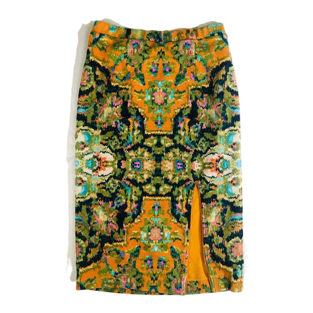 Maeve Anthropologie Multicolor Boho Tapestry Print Pencil Skirt Women's Size S